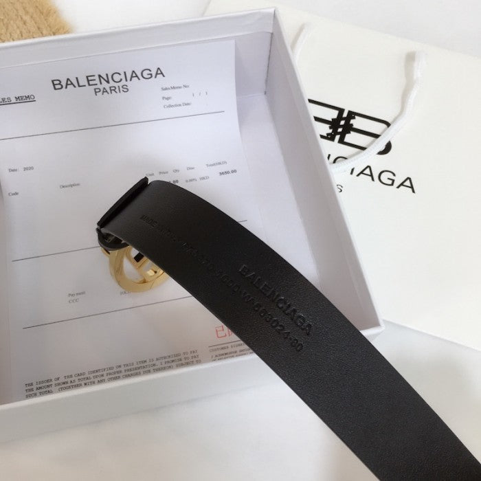 Balenciaga Circle BB Belt Black / Gold