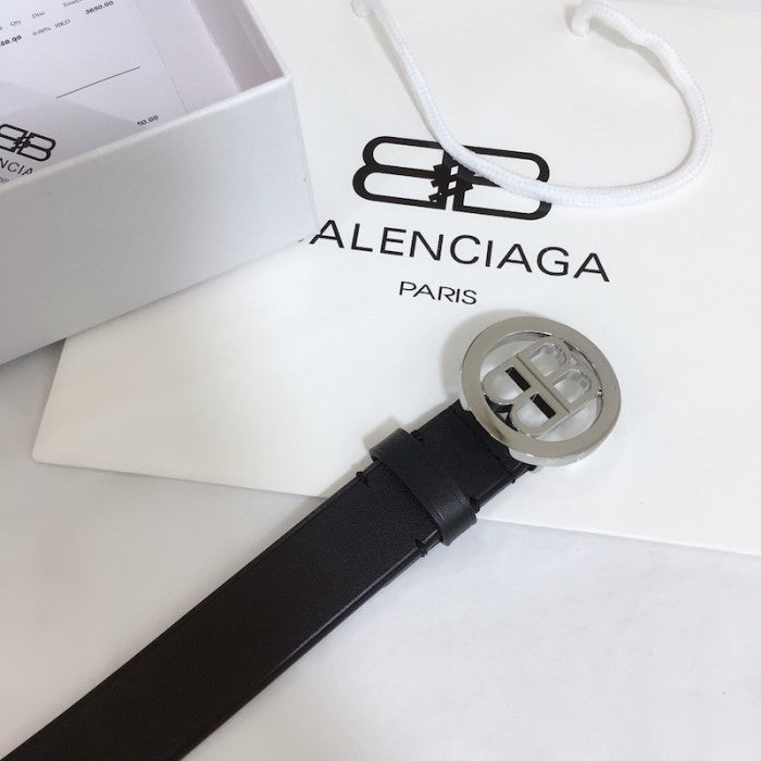 Balenciaga Circle BB Belt Black / Silver