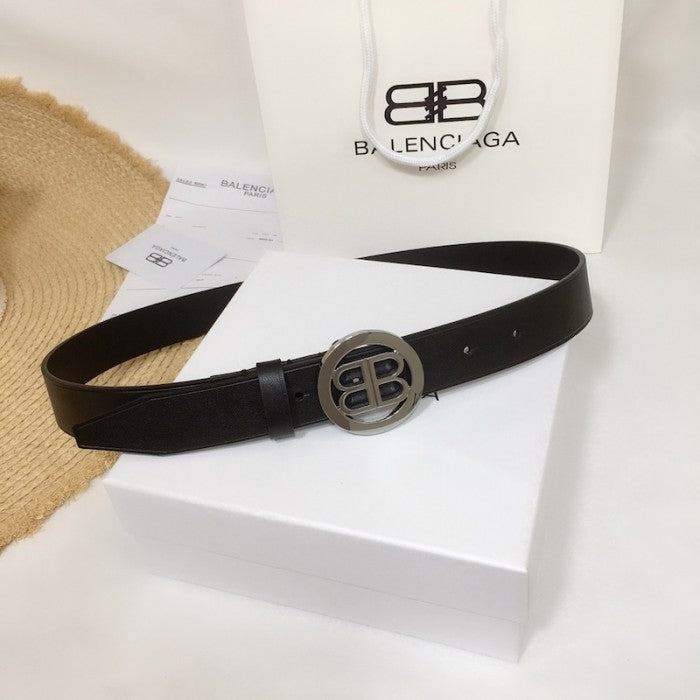 Balenciaga Circle BB Belt Black / Silver