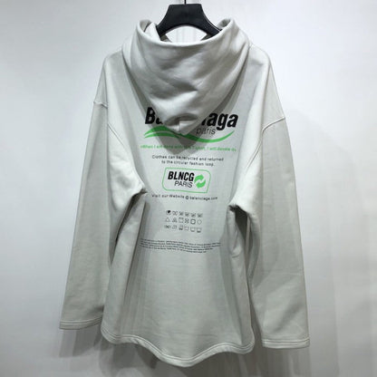 Balenciaga Dry Cleaning Hooded T-shirt in White