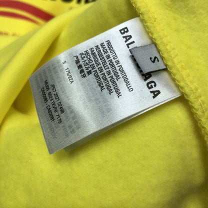 Balenciaga Dry Cleaning Hooded T-shirt in Yellow