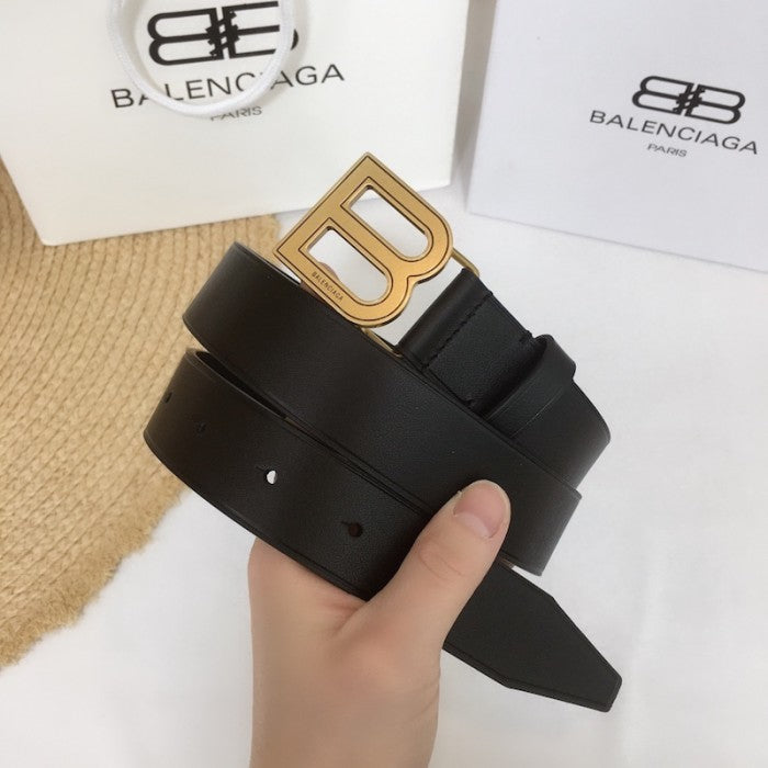 Balenciaga Hourglass Thin Belt Black / Gold