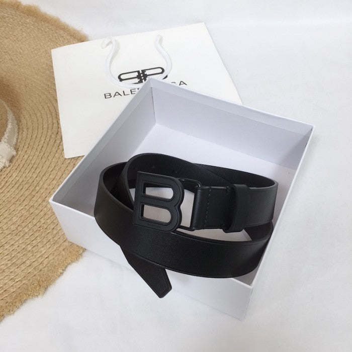 Balenciaga Hourglass Thin Belt Black / Black