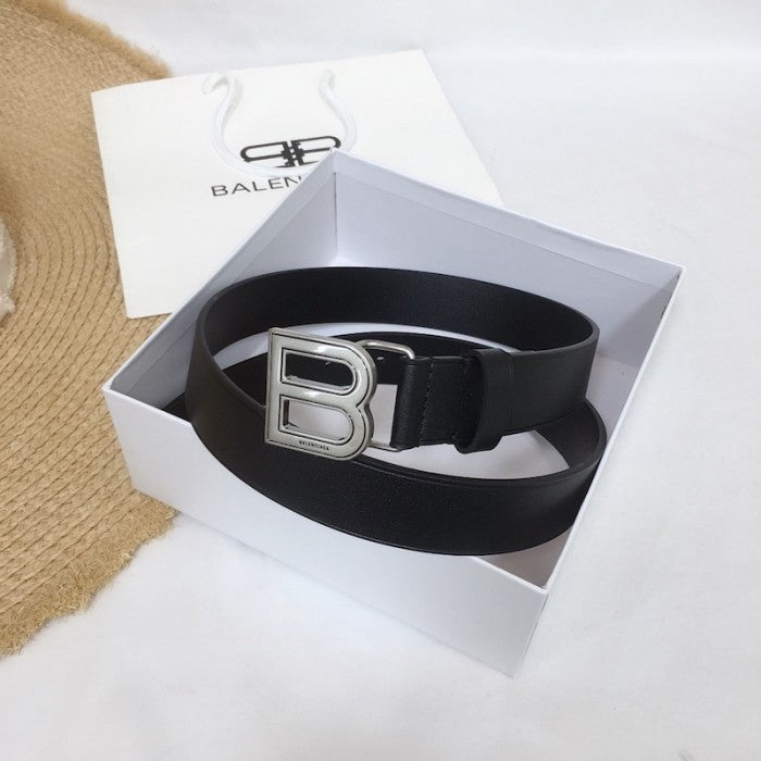 Balenciaga Hourglass Thin Belt Black / Silver