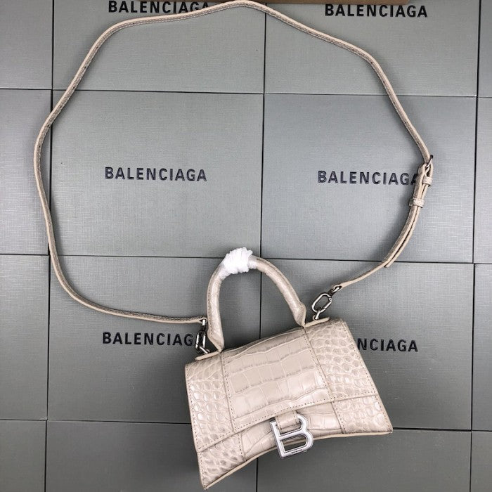 Balenciaga Women's Hourglass Xs Handbag in Beige