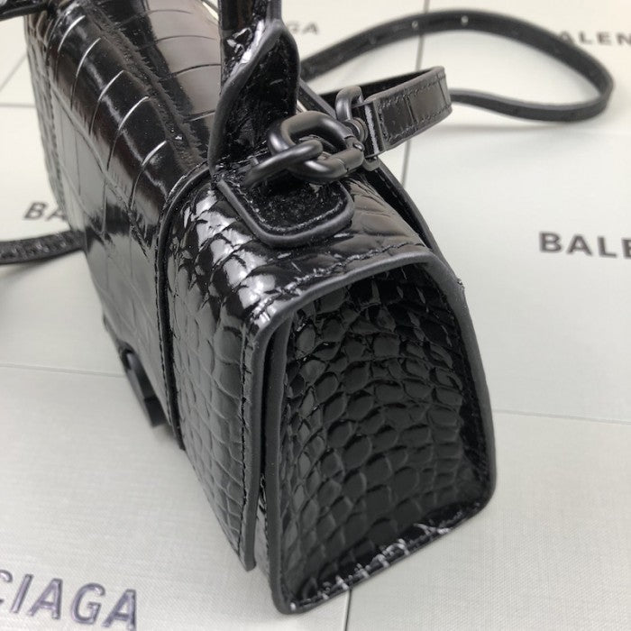 Balenciaga Women's Hourglass Xs Handbag in Black