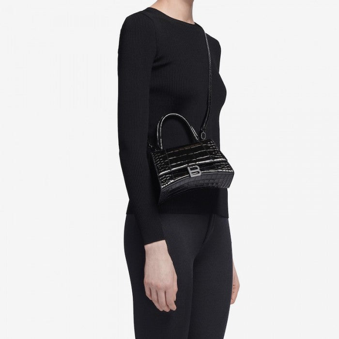 Balenciaga Women's Hourglass Xs Handbag in Black