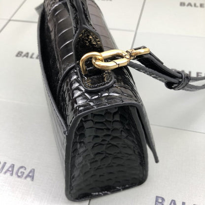 Balenciaga Women's Hourglass Xs Handbag in Black / Gold