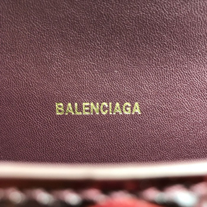 Balenciaga Women's Hourglass Xs Handbag in Dark Red