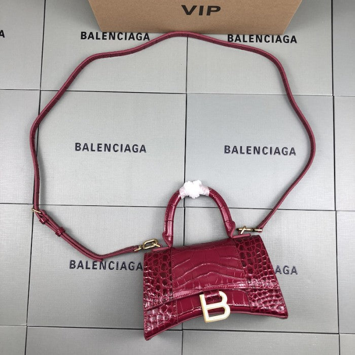 Balenciaga Women's Hourglass Xs Handbag in Bright Red