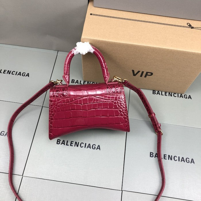 Balenciaga Women's Hourglass Xs Handbag in Bright Red