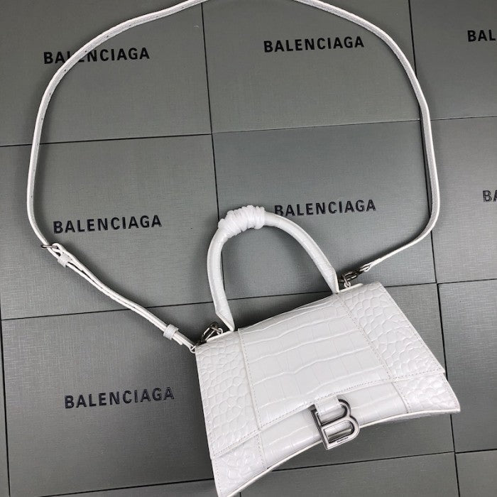 Balenciaga Women's Hourglass Xs Handbag in White