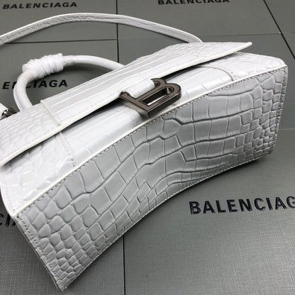 Balenciaga Women's Hourglass Xs Handbag in White