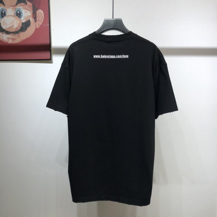 Balenciaga I Love U Medium Fit T shirt Black