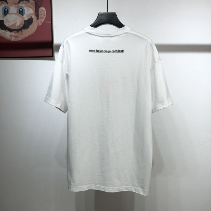 Balenciaga I Love U Medium Fit T shirt White