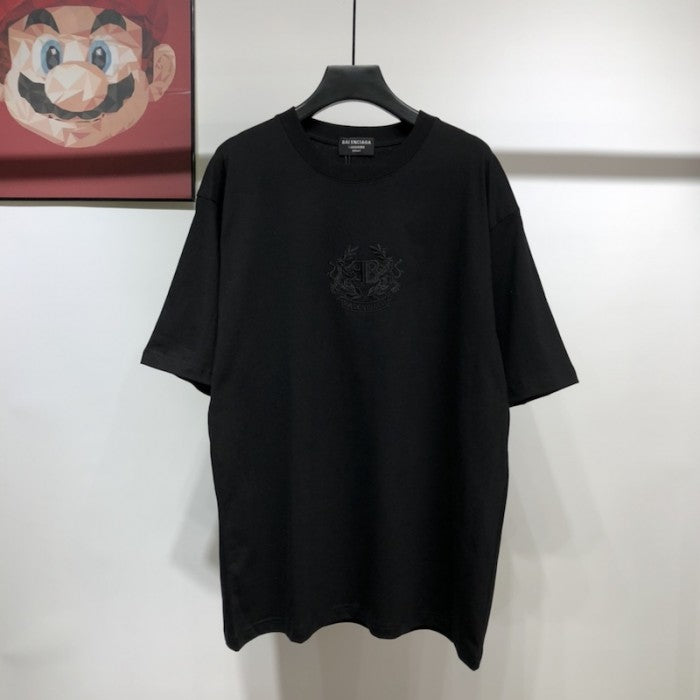 Balenciaga Lion S Laurel Large Fit T-shirt Black