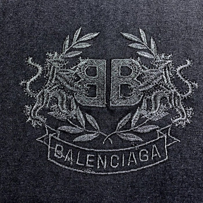 Balenciaga Lion S Laurel Large Fit T-shirt Black