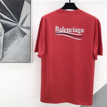 Balenciaga logo printed short sleeves T-shirt Red