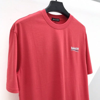 Balenciaga logo printed short sleeves T-shirt Red