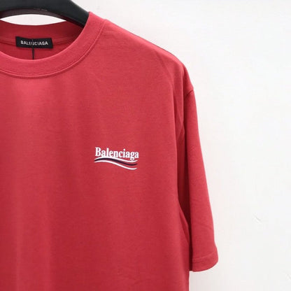 Balenciaga logo printed short sleeves T-shirt Red