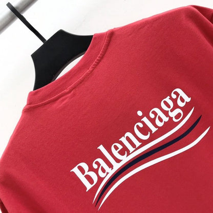 Balenciaga logo printed short sleeves T-shirt Red