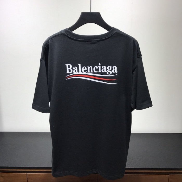 Balenciaga logo printed short sleeves T-shirt Black