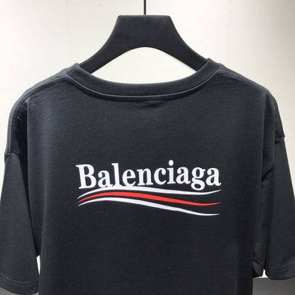 Balenciaga logo printed short sleeves T-shirt Black