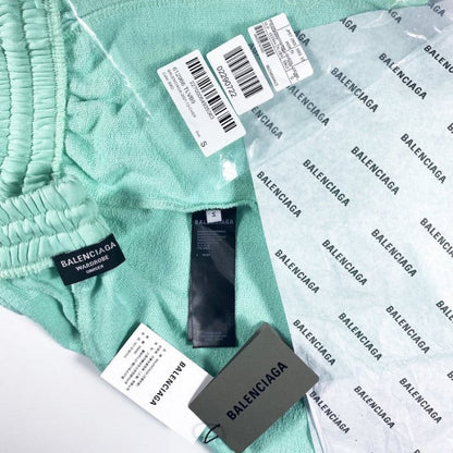 Balenciaga Logo Medium Fit Short Green