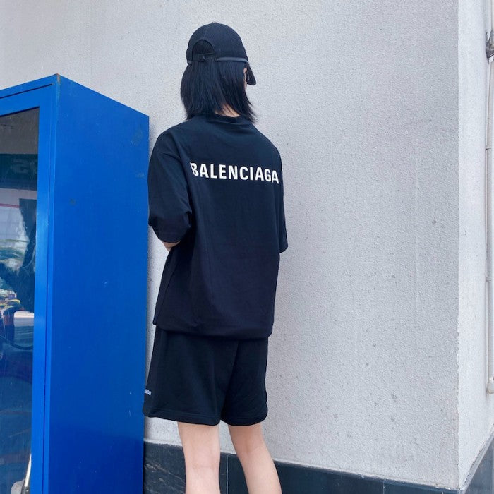 Balenciaga Logo Medium Fit Short in Black