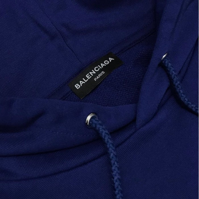 Balenciaga Print Hoodies Blue