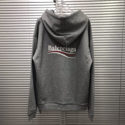 Balenciaga Print Hoodies Grey