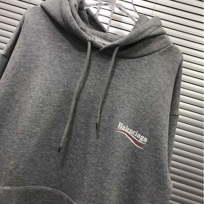 Balenciaga Print Hoodies Grey