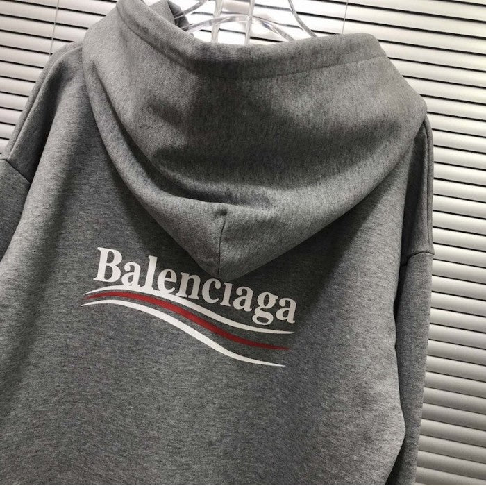 Balenciaga Print Hoodies Grey