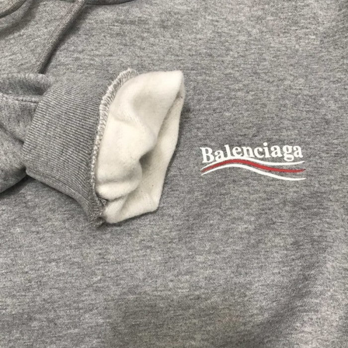 Balenciaga Print Hoodies Grey