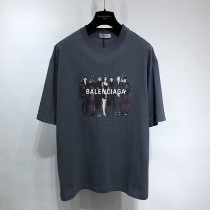 Balenciaga Real Balenciaga Medium Fit T shirt Grey