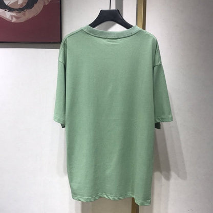 Balenciaga Oversized Small Logo T-shirt Green