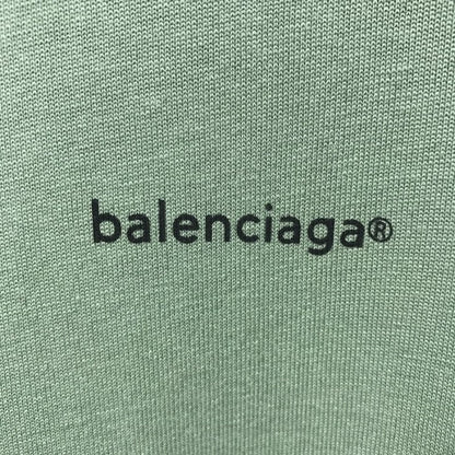 Balenciaga Oversized Small Logo T-shirt Green