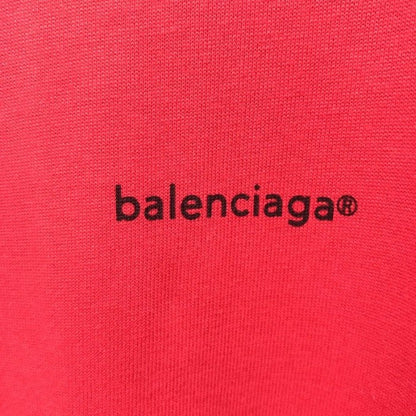 Balenciaga Oversized Small Logo T-shirt Red