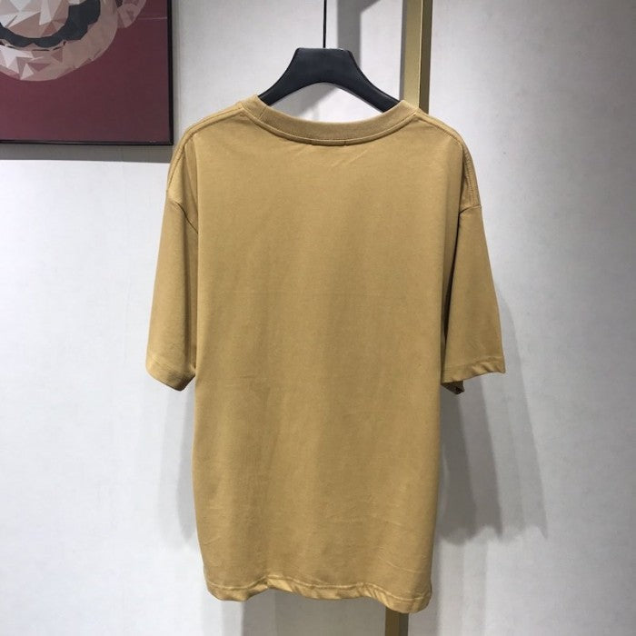 Balenciaga Oversized Small Logo T-shirt Tan