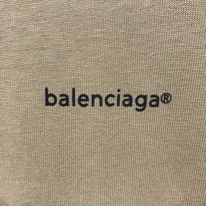 Balenciaga Oversized Small Logo T-shirt Tan