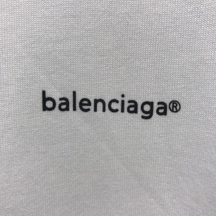 Balenciaga Oversized Small Logo T-shirt White