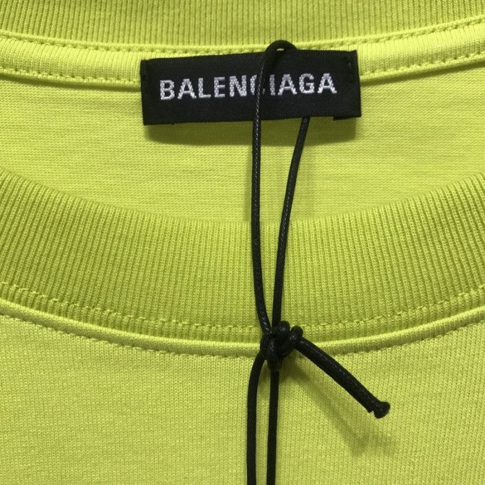 Balenciaga Oversized Small Logo T-shirt Yellow