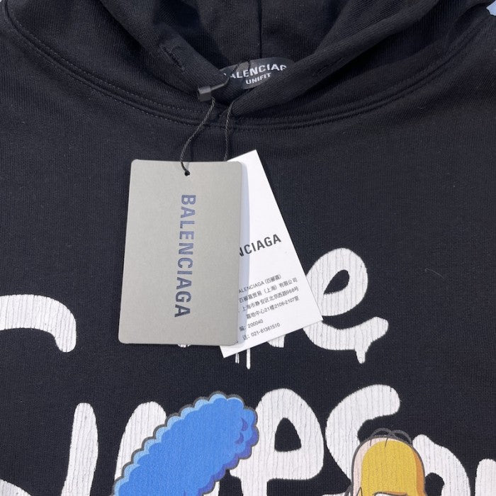 Balenciaga The Simpsons Tm & آ© 20th Television Hoodie Wide Fit in Black