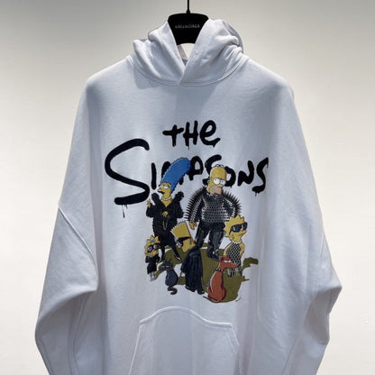 Balenciaga The Simpsons Tm & آ© 20th Television Hoodie Wide Fit in White