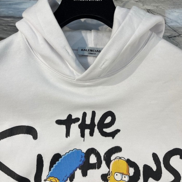 Balenciaga The Simpsons Tm & آ© 20th Television Hoodie Wide Fit in White