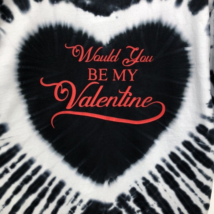 Balenciaga Valentine's Day 22 Tie-dye Rib Triangle T-shirt Oversized in Black