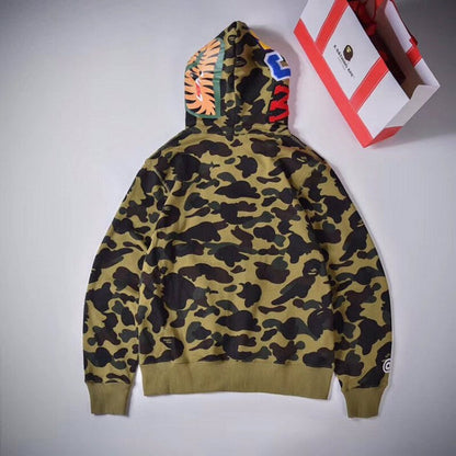 Bape 1st Camo Shark Full Hoodies Green