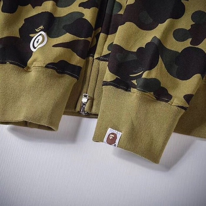 Bape 1st Camo Shark Full Hoodies Green