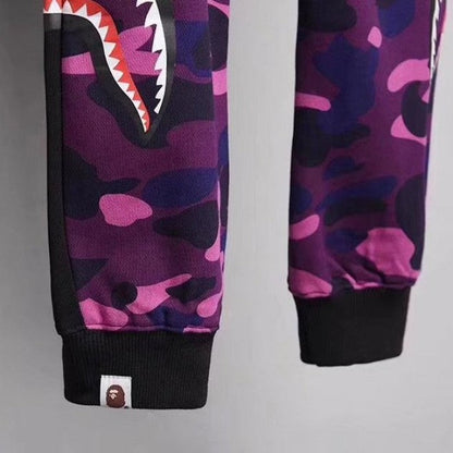 Bape Side Shark Joggers Black / Purple