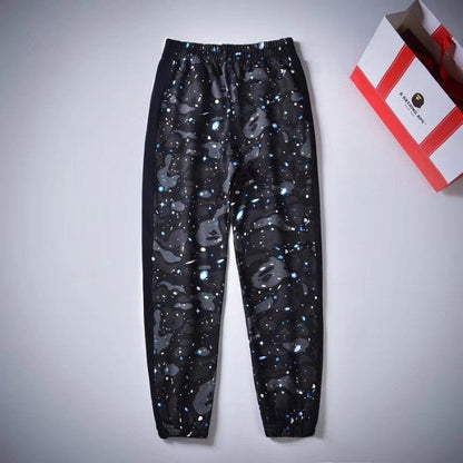 Bape Space Camo Shark Joggers Black